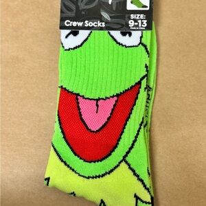 Kermit the Frog Green Crew Socks